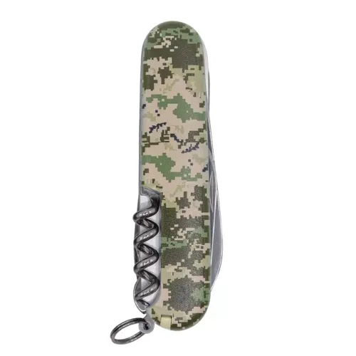 Ножі та мультитули Victorinox Складной нож Victorinox Huntsman Army Пиксель с красным логотипом (1.3713.3.W3941p)