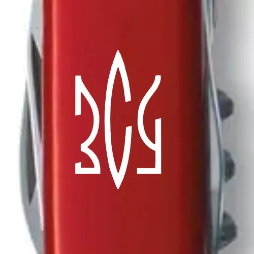 Ножі та мультитули Victorinox Складной нож Victorinox Spartan Ukraine 91 мм 12 функций Трезубец ЗСУ (1.3603_T0390u)