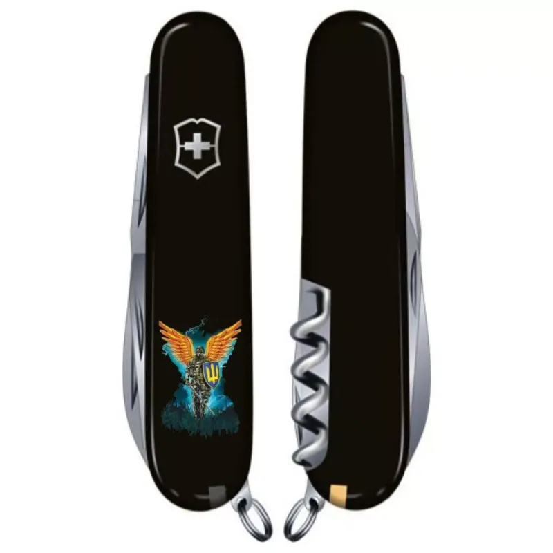 Складной нож Victorinox Climber Ukraine 91 мм Ангел ВСУ (1.3703.3_T1061u)