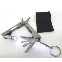 Ніж-плоскогубці с набором інструментів 9 в1 Stinger нейлоновий чохол, фонарік (DN19114)