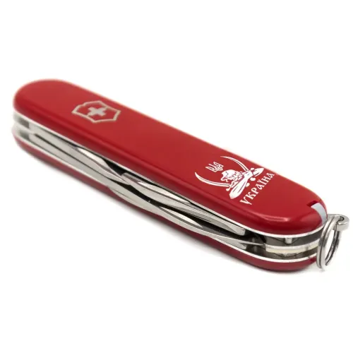 Ножі та мультитули Victorinox Складной нож Victorinox Spartan Ukraine 91 мм 12 функций Козак с саблями (1.3603_T1110u)