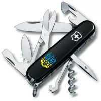 Складной нож Victorinox Climber Ukraine 91 мм 14 функций огненный Трезубец (1.3703.3_T0316u)