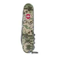 Складной нож Victorinox Climber Army Пиксель с красным лого (1.3703.3.W3941p)