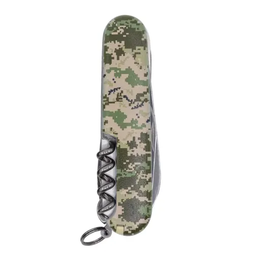 Ножі та мультитули Victorinox Складной нож Victorinox Climber Army Пиксель с красным лого (1.3703.3.W3941p)