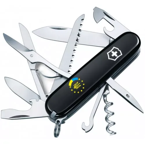 Ножі та мультитули Victorinox Складной нож Victorinox Huntsman Ukraine 91 мм 15 функций Украина ЕС (1.3713.3_T1130u)