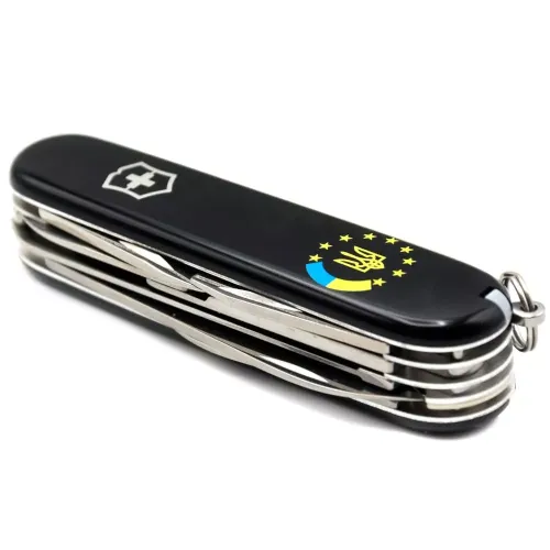 Ножі та мультитули Victorinox Складной нож Victorinox Huntsman Ukraine 91 мм 15 функций Украина ЕС (1.3713.3_T1130u)