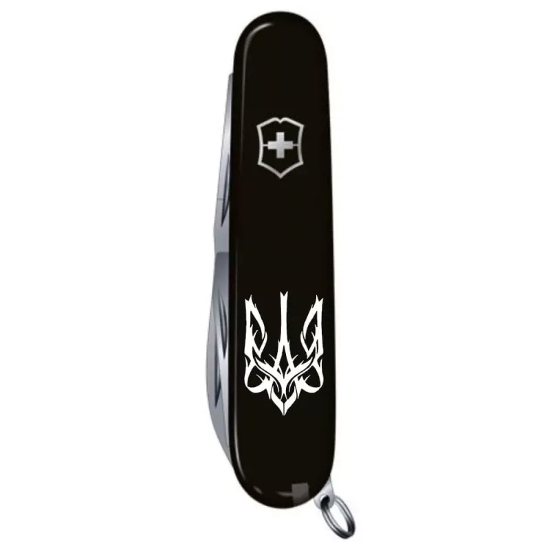 Складной нож Victorinox Huntsman Ukraine Трезубец готический белый (1.3713.3_T0630u)