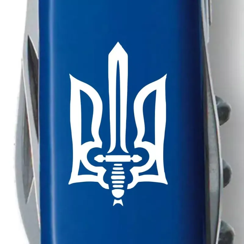 Складной нож Victorinox Spartan Ukraine 91 мм 12 функций Трезубец ОУН (1.3603.2_T0300u)