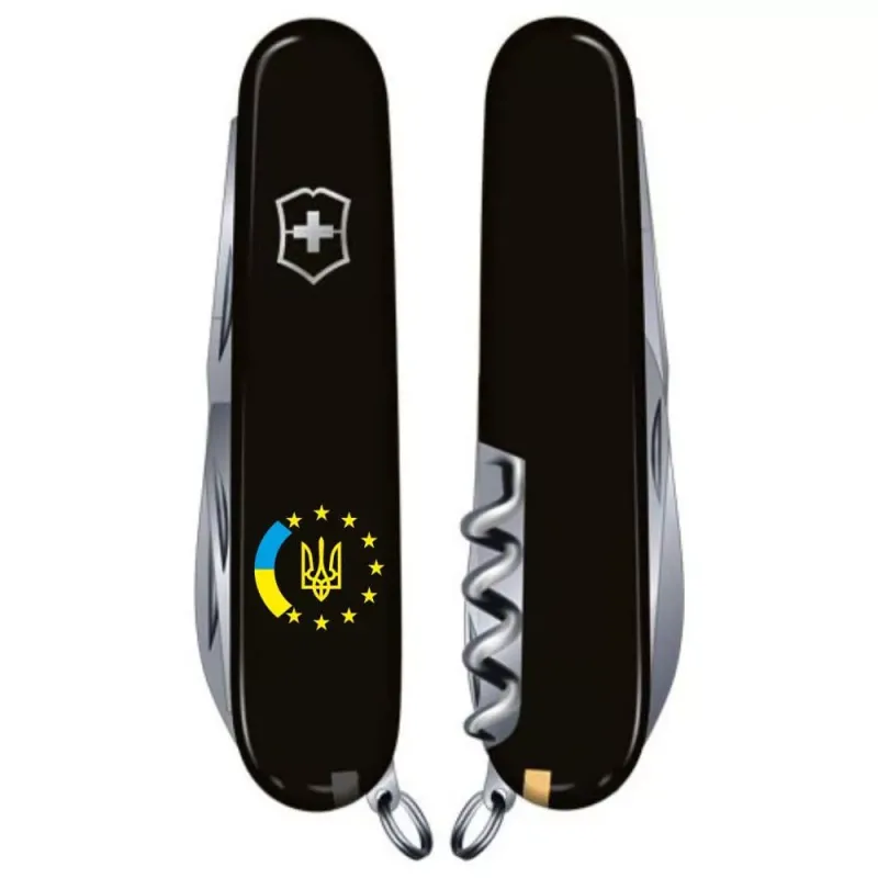 Складной нож Victorinox Spartan Ukraine 91 мм 12 функций Украина ЕС (1.3603.3_T1130u)