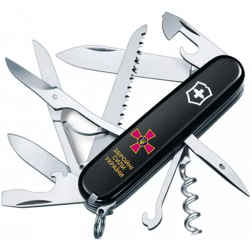 Ножі та мультитули Victorinox Складной нож Victorinox Huntsman Army 91 мм 15 функций Эмблема ВСУ и Надпись ЗСУ (1.3713.3_W1011u)