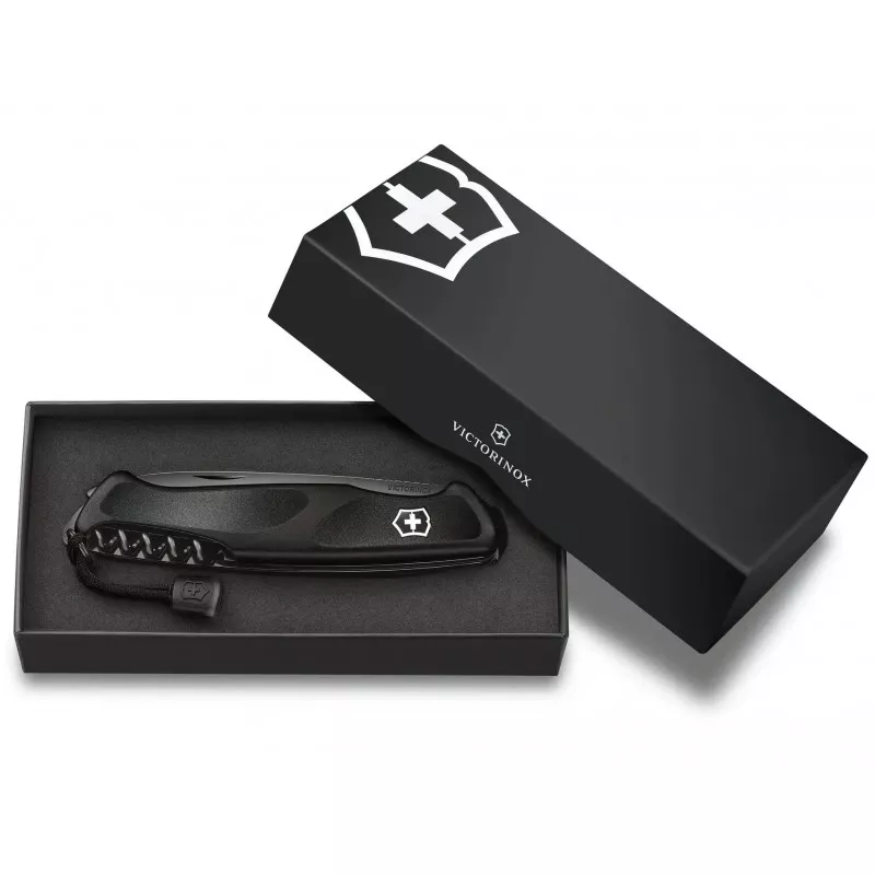 Швейцарський складаний ніж Victorinox RangerGrip 55 Onyx Black 130 мм 12 функцій Чорний (0.9563.С31Р)