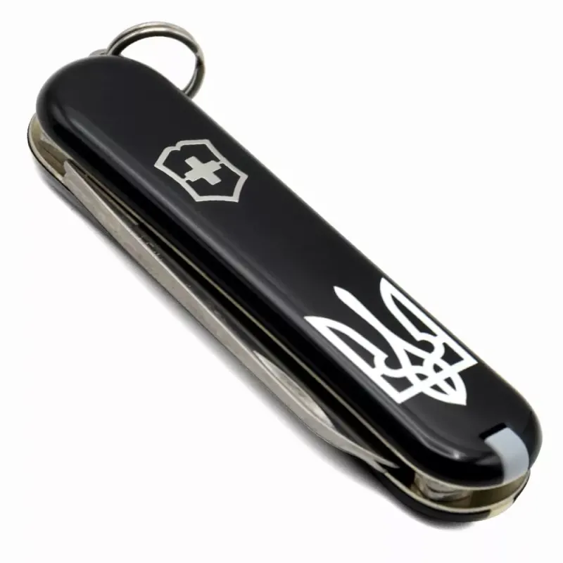 Складной нож Victorinox Classic SD Ukraine 58 мм 7 функций Герб Украины (0.6223.3_T0010r)