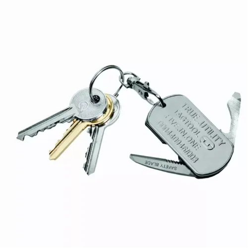 Інші ножі, комплекти та аксесуари Брелок-жетон на 5 інструментівTrue Utility Tagtool водонепроникний кейс (TU232)