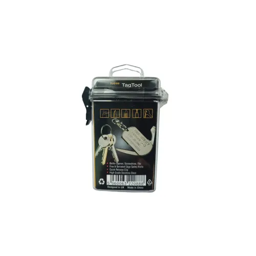 Інші ножі, комплекти та аксесуари Брелок-жетон на 5 інструментівTrue Utility Tagtool водонепроникний кейс (TU232)