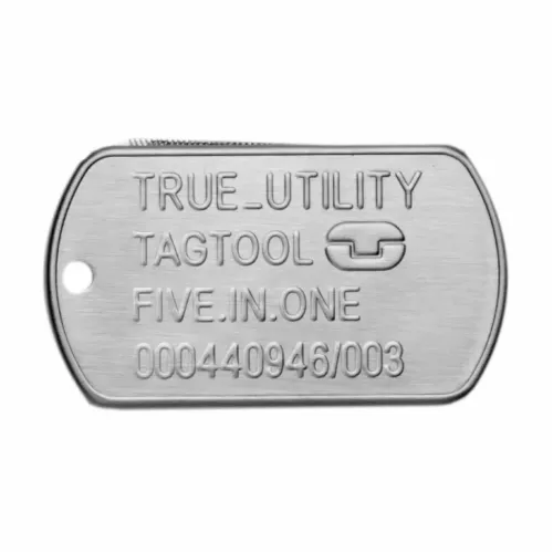 Інші ножі, комплекти та аксесуари Брелок-жетон на 5 інструментівTrue Utility Tagtool водонепроникний кейс (TU232)