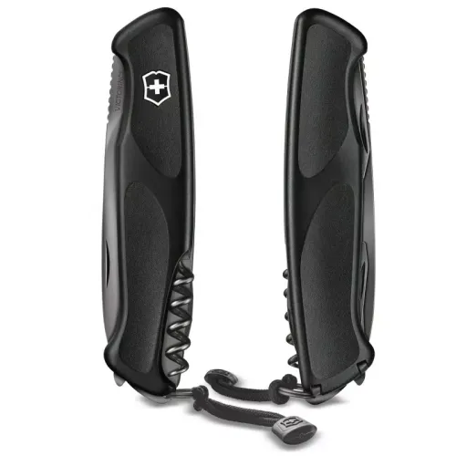 Ножі та мультитули Victorinox Швейцарський складаний ніж Victorinox RangerGrip 55 Onyx Black 130 мм 12 функцій Чорний (0.9563.С31Р)