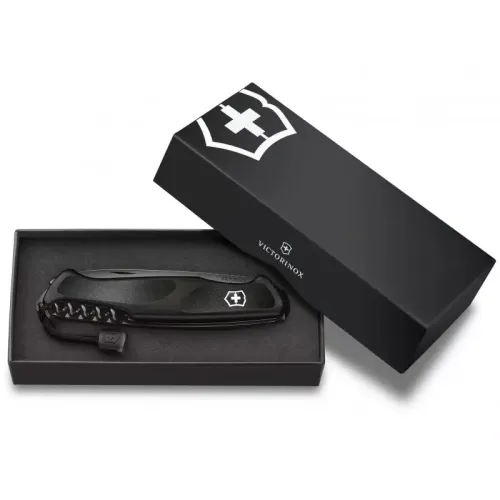 Ножі та мультитули Victorinox Швейцарський складаний ніж Victorinox RangerGrip 55 Onyx Black 130 мм 12 функцій Чорний (0.9563.С31Р)