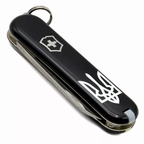 Ножі та мультитули Victorinox Складной нож Victorinox Classic SD Ukraine 58 мм 7 функций Герб Украины (0.6223.3_T0010r)