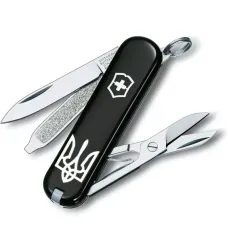 Складной нож Victorinox Classic SD Ukraine 58 мм 7 функций Герб Украины (0.6223.3_T0010r)