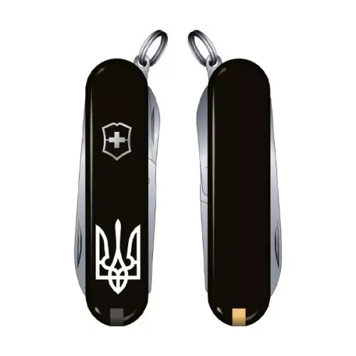 Ножі та мультитули Victorinox Складной нож Victorinox Classic SD Ukraine 58 мм 7 функций Герб Украины (0.6223.3_T0010r)
