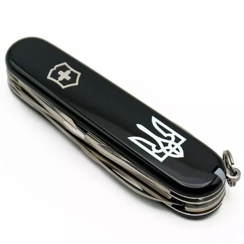 Ножі та мультитули Victorinox Складной нож Victorinox Climber Ukraine 91 мм Трезубец белый (1.3703.3_T0010u)