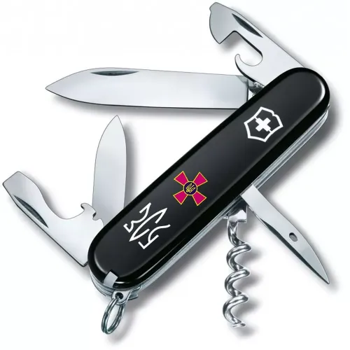 Ножі та мультитули Victorinox Складной нож Victorinox Spartan Army 91 мм 12 функций Эмблема ВСУ и Трезубец ЗСУ (1.3603.3_W1010u)