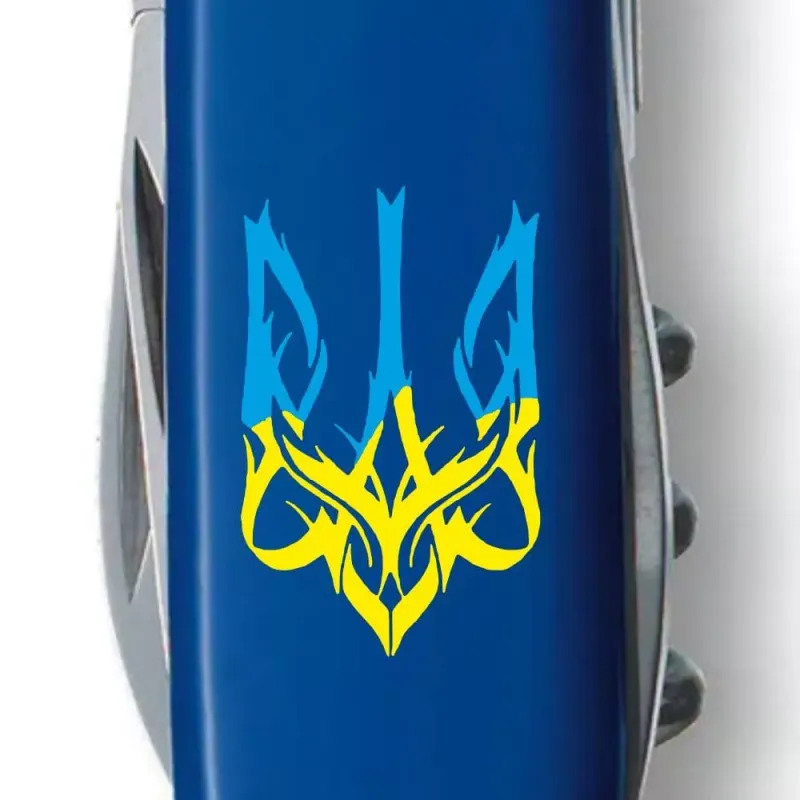 Складной нож Victorinox Spartan Ukraine Трезубец готический сине-желтый (1.3603.2_T0636u)