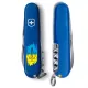Складной нож Victorinox Spartan Ukraine 91мм 12 функций Синий Трезубец фигурный на фоне флага (1.3603.2_T1026u)