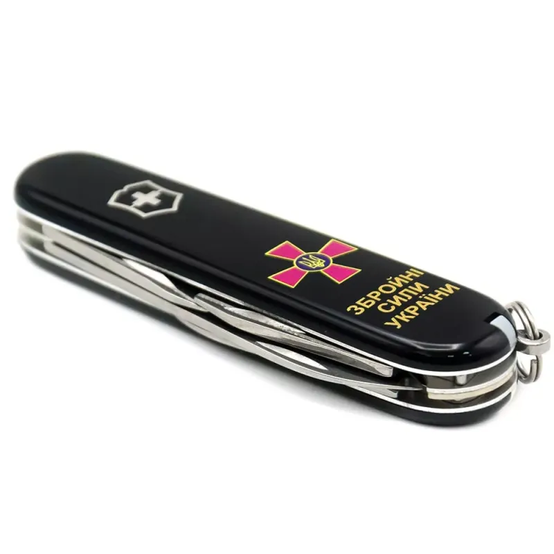 Складной нож Victorinox Spartan Army 91 мм 12 функций Эмблема ВСУ и Надпись ЗСУ (1.3603.3_W1011u)