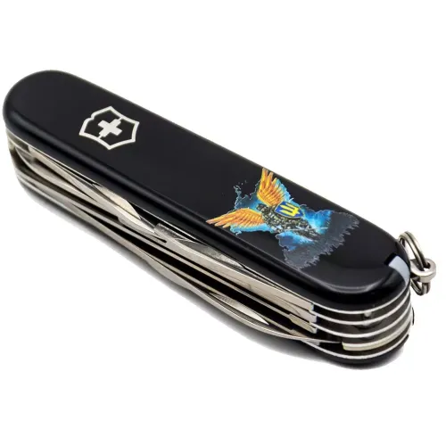 Ножі та мультитули Victorinox Складной нож Victorinox Huntsman Ukraine Ангел ВСУ (1.3713.3_T1061u)