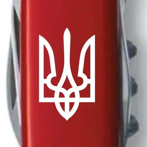 Ножі та мультитули Victorinox Складной нож Victorinox Spartan Ukraine 91 мм 12 функций Трезубец белый (1.3603_T0010u)