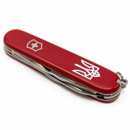 Ножі та мультитули Victorinox Складной нож Victorinox Spartan Ukraine 91 мм 12 функций Трезубец белый (1.3603_T0010u)