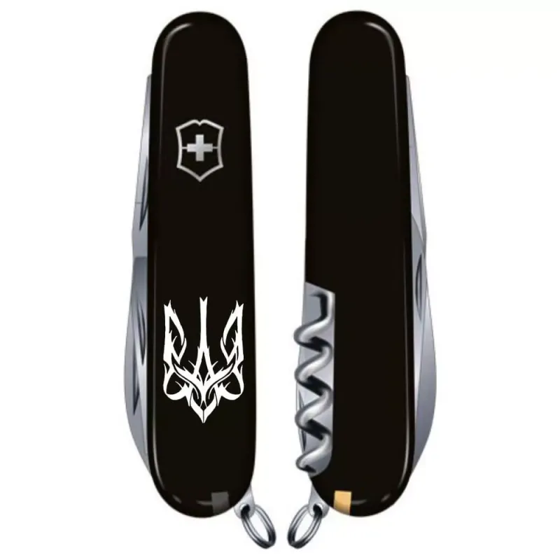 Складной нож Victorinox Spartan Ukraine Трезубец готический белый (1.3603.3_T0630u)
