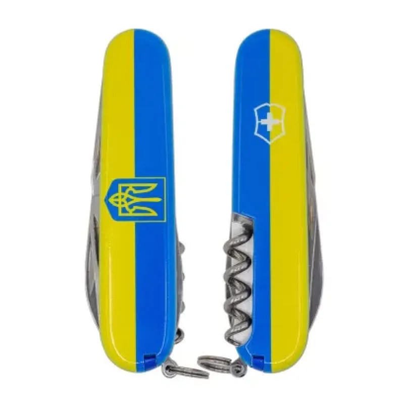 Складаний ніж Victorinox Spartan Ukraine Герб на прапорі (1.3603.3_T3040p)