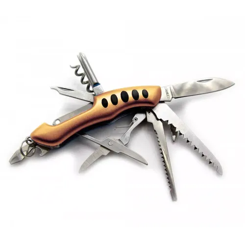 Інші ножі, комплекти та аксесуари Складаний кишеньковий ніж STINGER 11 в 1 Помаранчевий (DN18907А)