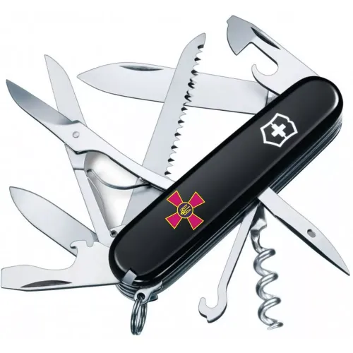Ножі та мультитули Victorinox Складной нож Victorinox Huntsman Army 91 мм Эмблема ВСУ (1.3713.3_W0010u)