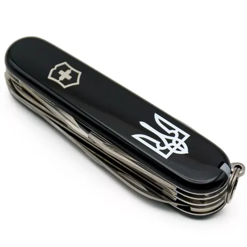 Ножі та мультитули Victorinox Складной нож Victorinox Huntsman Ukraine Трезубец белый (1.3713.3_T0010u)