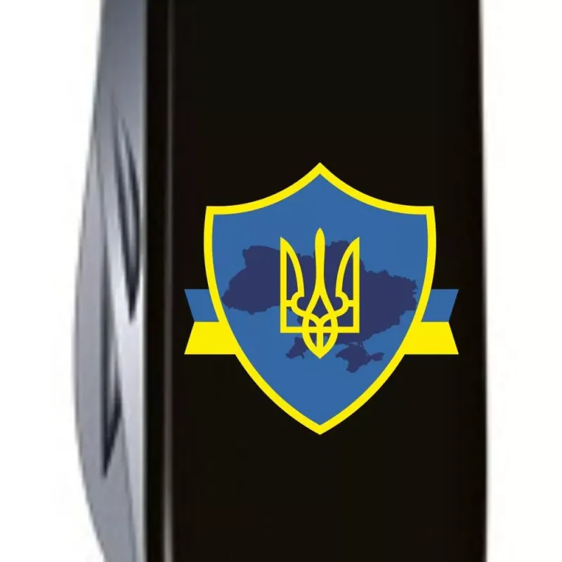Складной нож Victorinox Huntsman Ukraine Трезубец на щите с лентой (1.3713.3_T1070u)