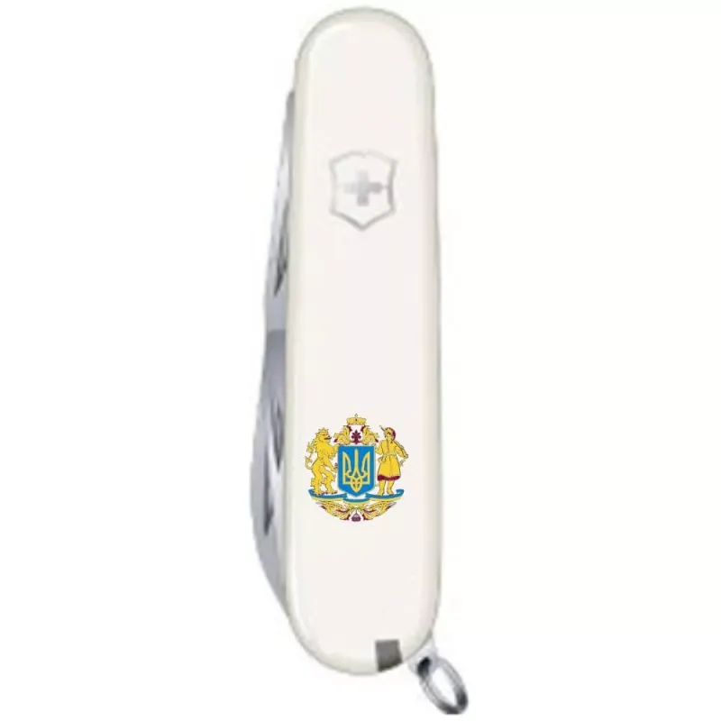 Складной нож Victorinox Spartan Ukraine 91мм 12функций Белый Большой Герб Украины (1.3603.7_T0400u)