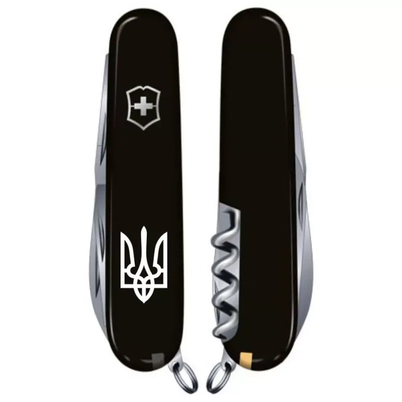 Складной нож Victorinox Spartan Ukraine 91 мм 12 Трезубец белый (1.3603.3_T0010u)