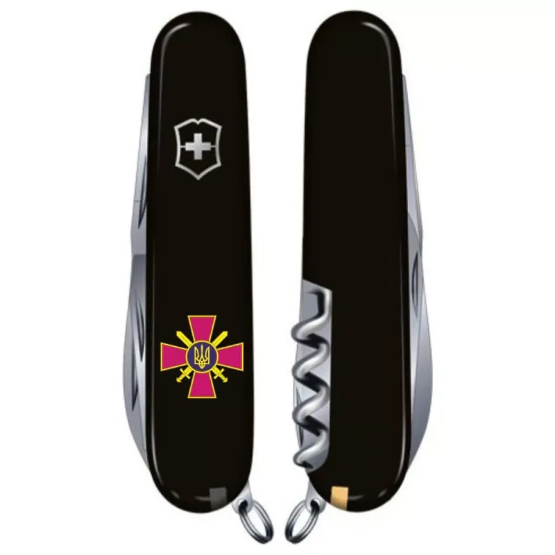 Складной нож Victorinox Huntsman Army 91 мм Эмблема СВ ВСУ (1.3713.3_W0020u)