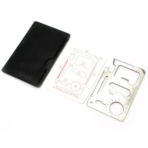 Другие ножи, комплекты и аксессуары Мультитул STINGER Кредитка 6.8 х 4.5 х 0.2 см Сріблястий (DN29737)