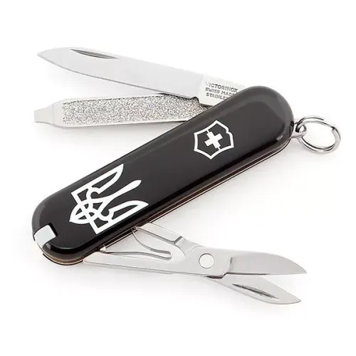 Ножі та мультитули Victorinox Ніж Victorinox Classic SD Ukraine Чорний (0.6223.3R1)