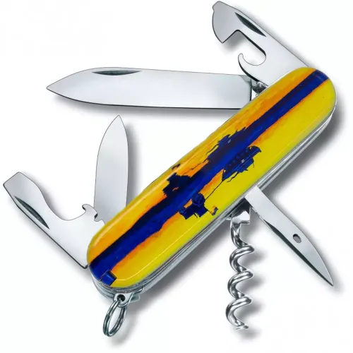 Ножі та мультитули Victorinox Складаний ніж Victorinox Spartan Ukraine Марка з трактором (1.3603.3_T3110p)