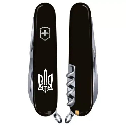 Ножі та мультитули Victorinox Складной нож Victorinox Spartan Ukraine 91 мм 12 функций Трезубец ОУН (1.3603.3_T0300u)