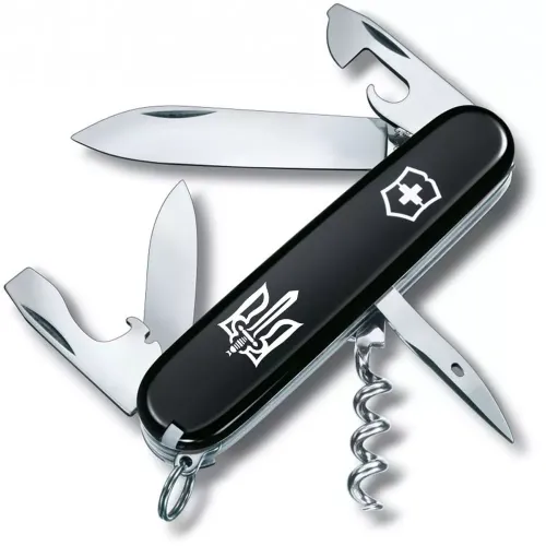 Ножі та мультитули Victorinox Складной нож Victorinox Spartan Ukraine 91 мм 12 функций Трезубец ОУН (1.3603.3_T0300u)