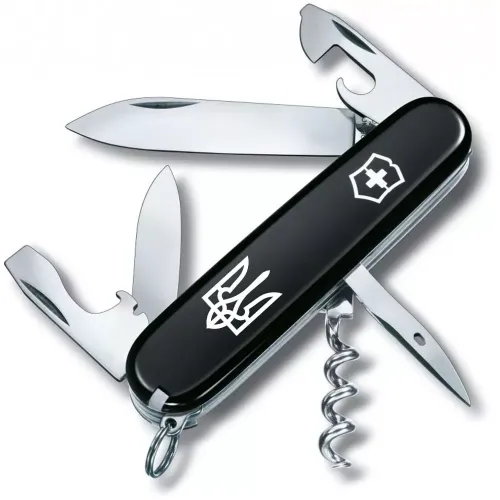Ножі та мультитули Victorinox Складной нож Victorinox Spartan Ukraine 91 мм 12 Трезубец белый (1.3603.3_T0010u)