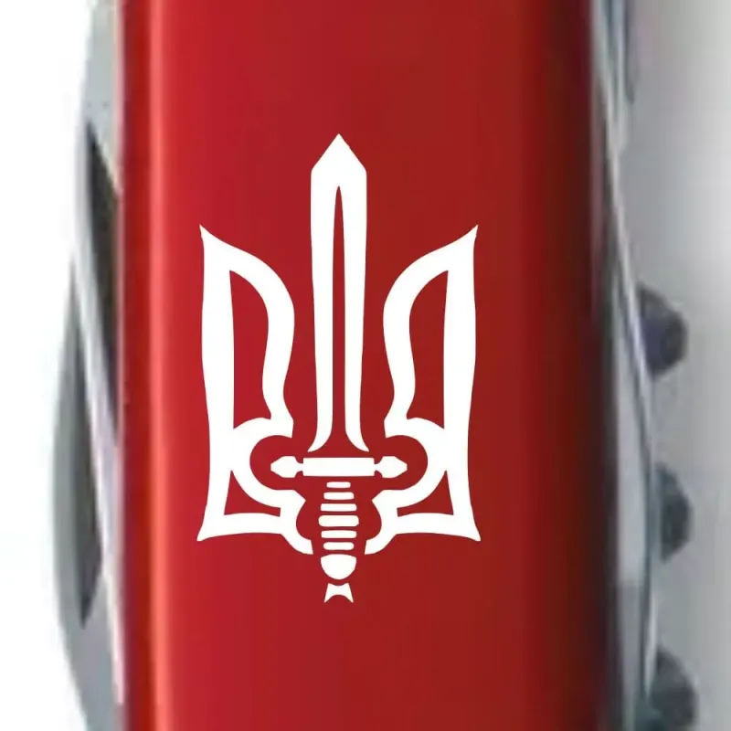 Складной нож Victorinox Spartan Ukraine 91 мм 12 функций Трезубец ОУН (1.3603_T0300u)