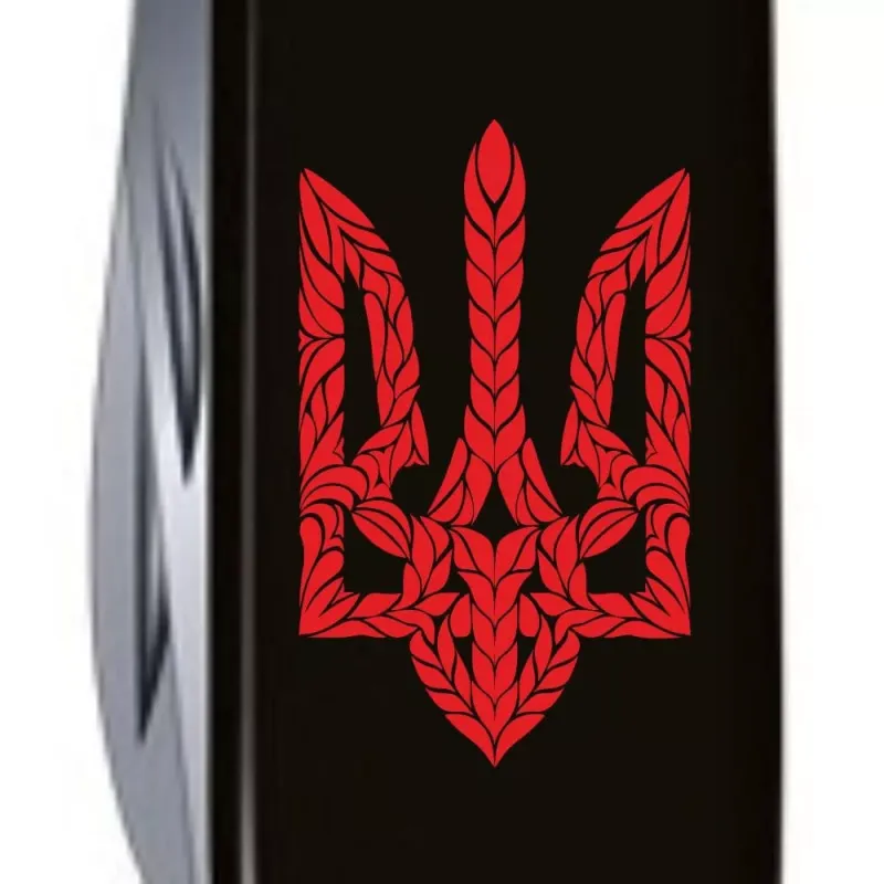 Складной нож Victorinox Spartan Ukraine 91 мм Трезубец плетённый красный (1.3603.3_T0691u)