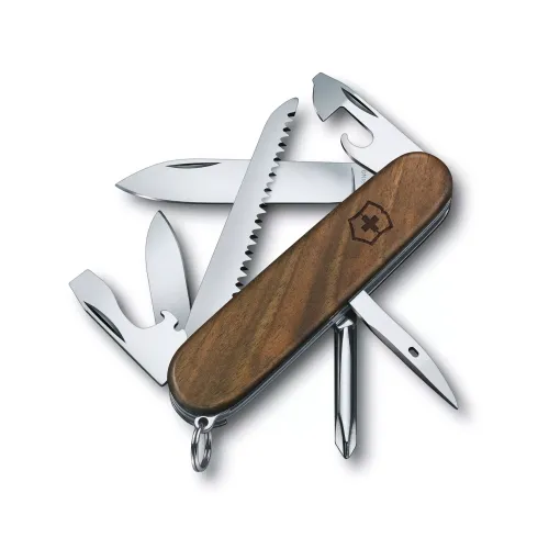 Ножі та мультитули Victorinox Швейцарський ніж Victorinox Hiker Wood 91 мм 11 функцій Горіх (1.4611.63B1)